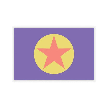 Flag of Ngaraard Palau - STICKER Vinyl Kiss-Cut Decal 2 Inch Transparent - The Sticker Space