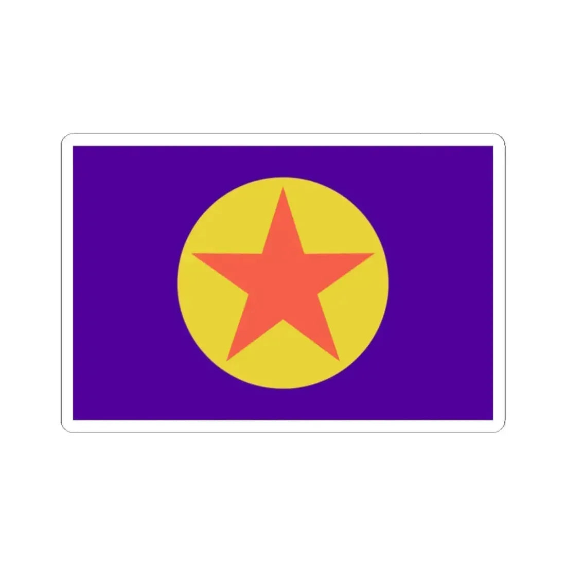 Flag of Ngaraard Palau - STICKER Vinyl Kiss-Cut Decal 2 Inch White - The Sticker Space