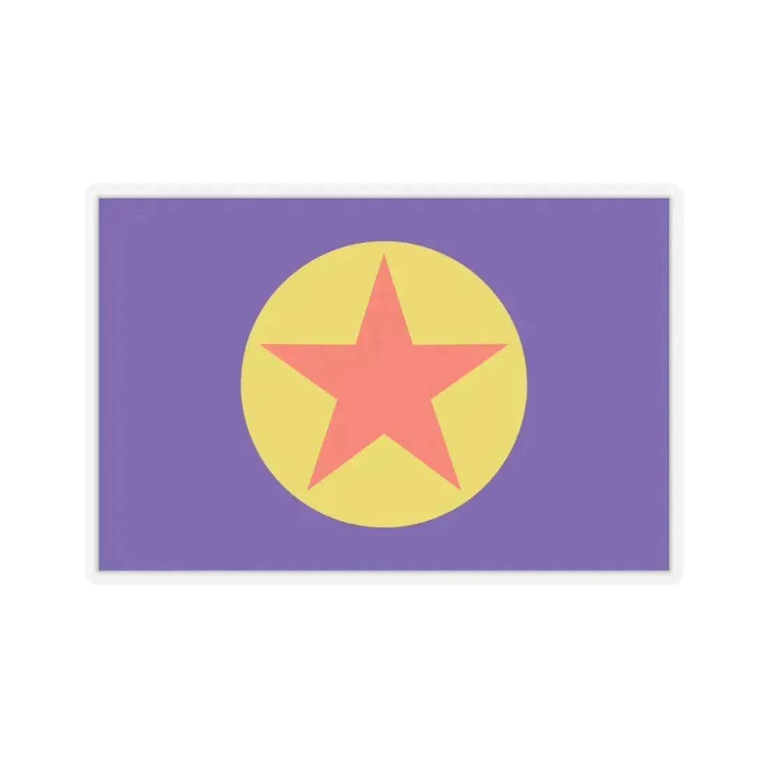 Flag of Ngaraard Palau - STICKER Vinyl Kiss-Cut Decal 3 Inch Transparent - The Sticker Space