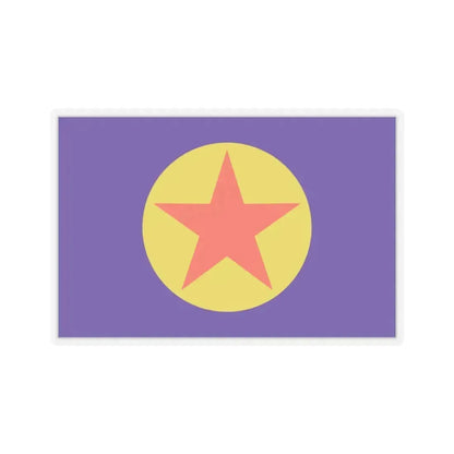 Flag of Ngaraard Palau - STICKER Vinyl Kiss-Cut Decal 3 Inch Transparent - The Sticker Space