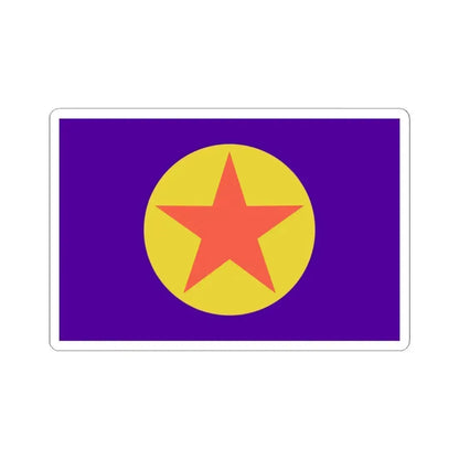 Flag of Ngaraard Palau - STICKER Vinyl Kiss-Cut Decal 3 Inch White - The Sticker Space