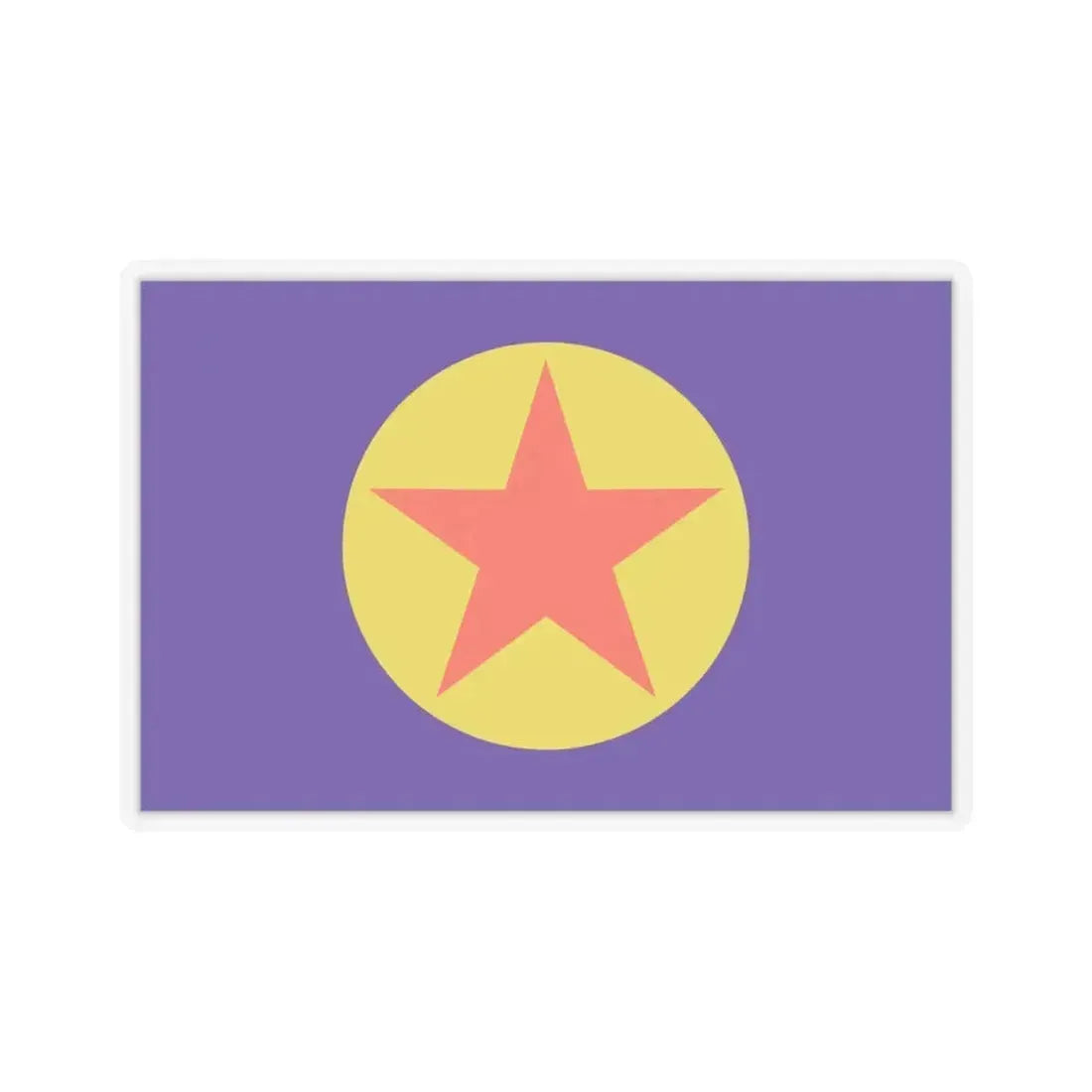 Flag of Ngaraard Palau - STICKER Vinyl Kiss-Cut Decal 4 Inch Transparent - The Sticker Space