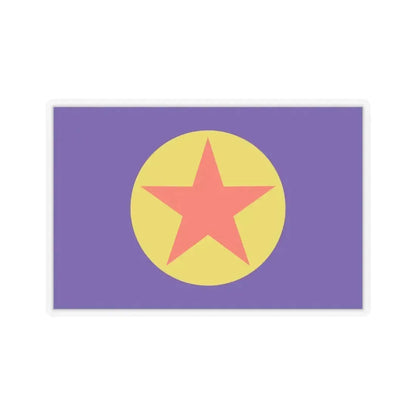 Flag of Ngaraard Palau - STICKER Vinyl Kiss-Cut Decal 4 Inch Transparent - The Sticker Space