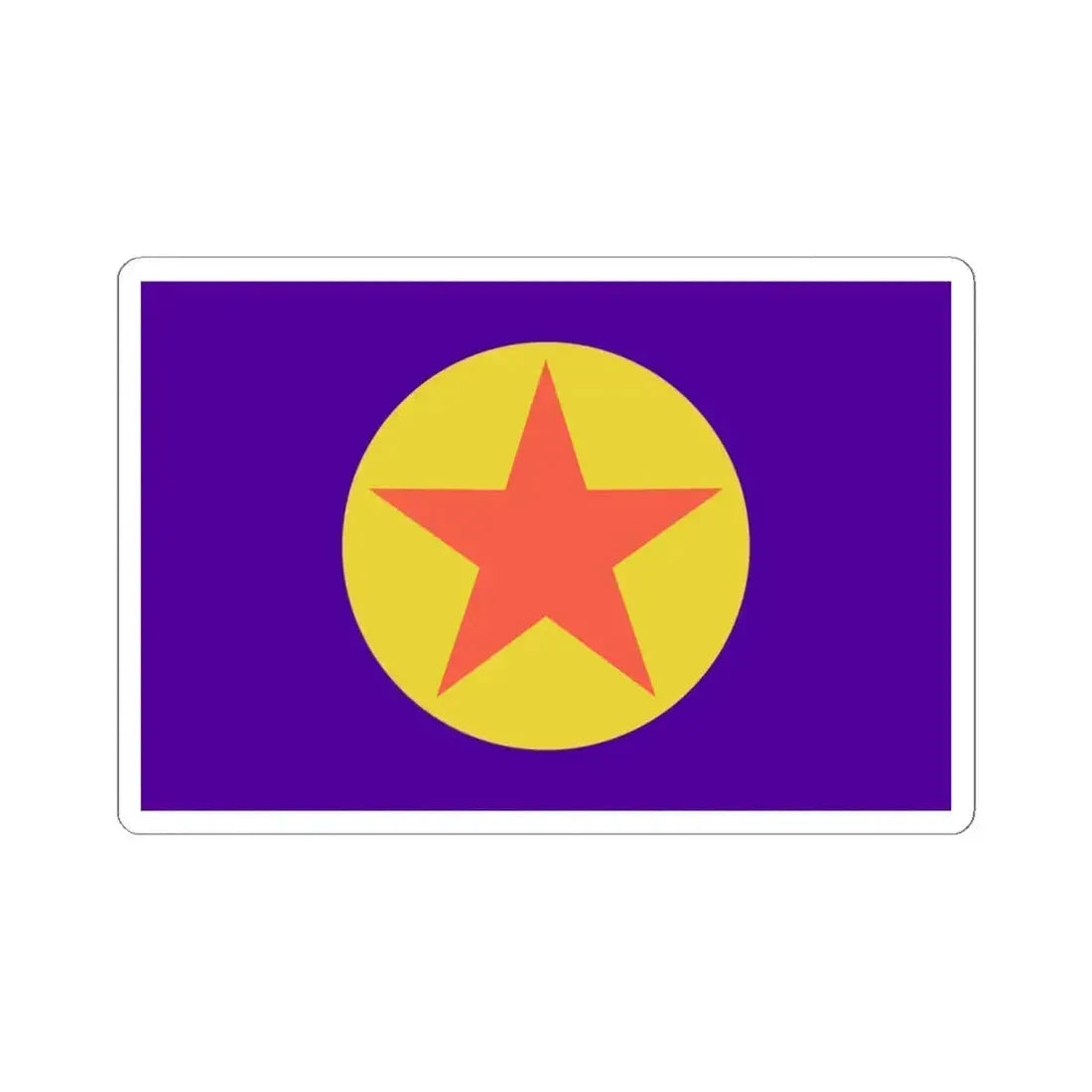 Flag of Ngaraard Palau - STICKER Vinyl Kiss-Cut Decal 4 Inch White - The Sticker Space