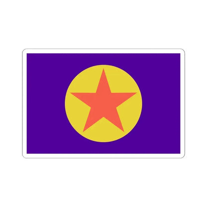 Flag of Ngaraard Palau - STICKER Vinyl Kiss-Cut Decal 4 Inch White - The Sticker Space