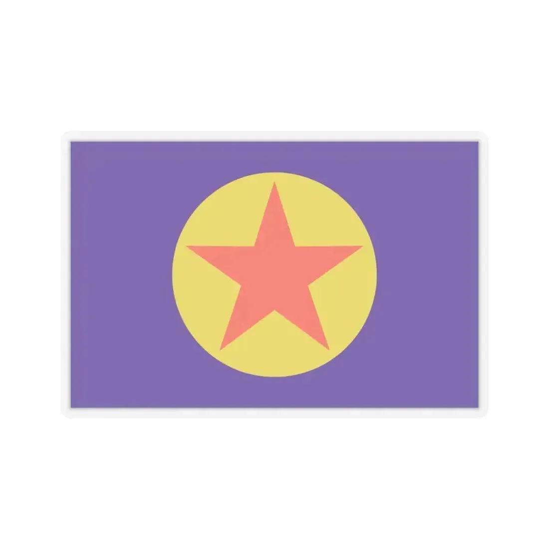 Flag of Ngaraard Palau - STICKER Vinyl Kiss-Cut Decal 6 Inch Transparent - The Sticker Space