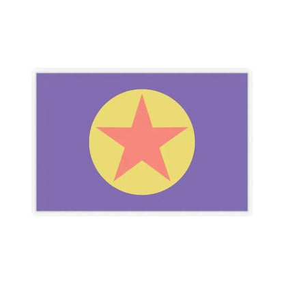 Flag of Ngaraard Palau - STICKER Vinyl Kiss-Cut Decal 6 Inch Transparent - The Sticker Space