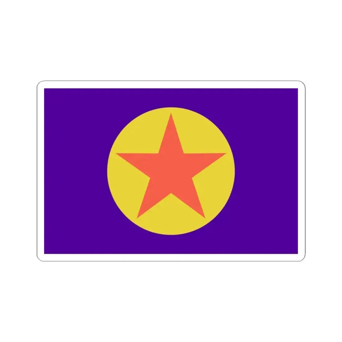 Flag of Ngaraard Palau - STICKER Vinyl Kiss-Cut Decal 6 Inch White - The Sticker Space