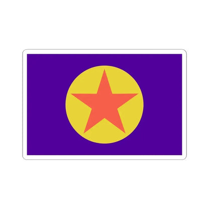 Flag of Ngaraard Palau - STICKER Vinyl Kiss-Cut Decal 6 Inch White - The Sticker Space