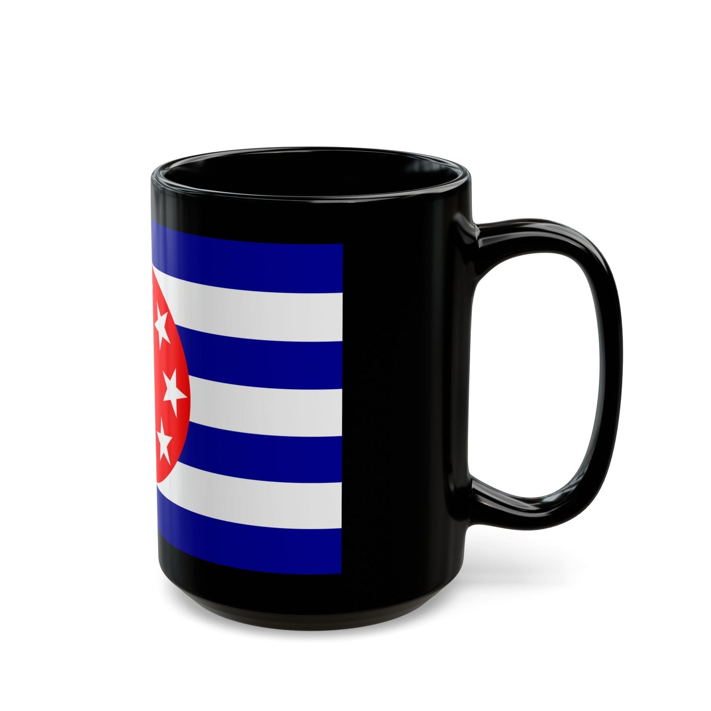 Flag of Ngarchelong Palau - Black Coffee Mug-The Sticker Space