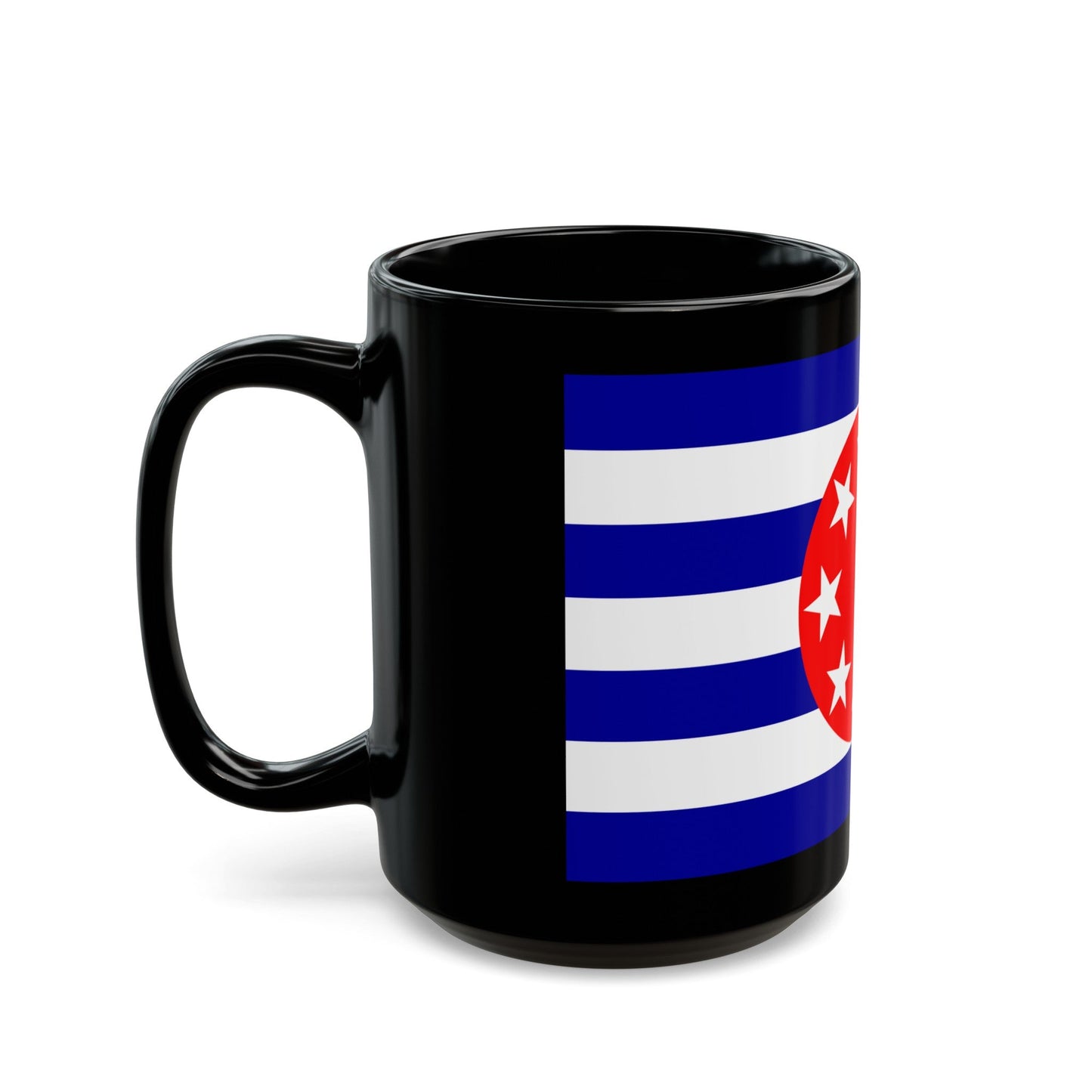 Flag of Ngarchelong Palau - Black Coffee Mug-The Sticker Space