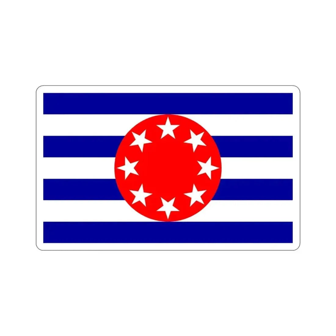 Flag of Ngarchelong Palau STICKER Vinyl Die-Cut Decal 4 Inch - The Sticker Space