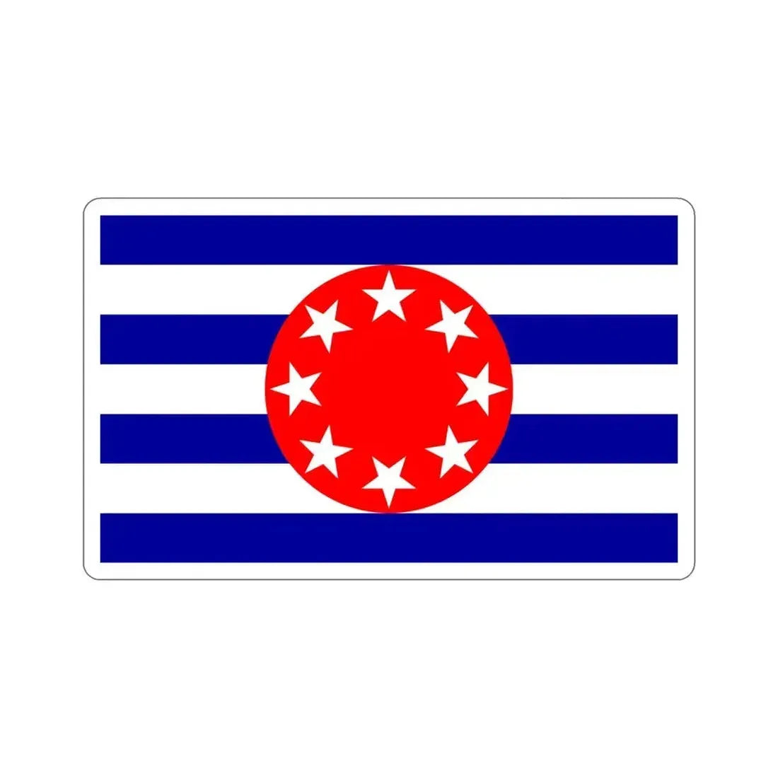 Flag of Ngarchelong Palau STICKER Vinyl Die-Cut Decal 5 Inch - The Sticker Space