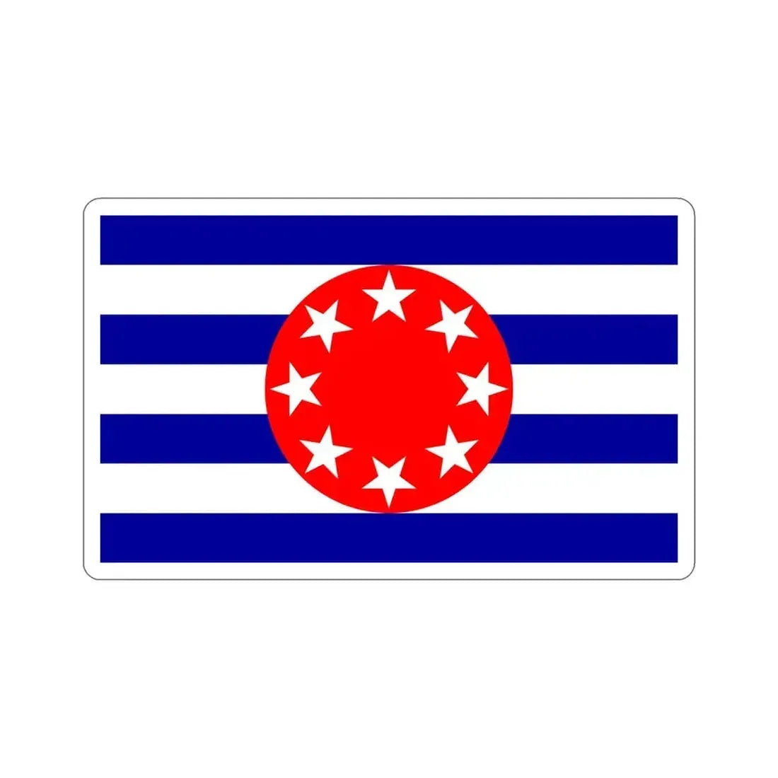 Flag of Ngarchelong Palau STICKER Vinyl Die-Cut Decal 6 Inch - The Sticker Space