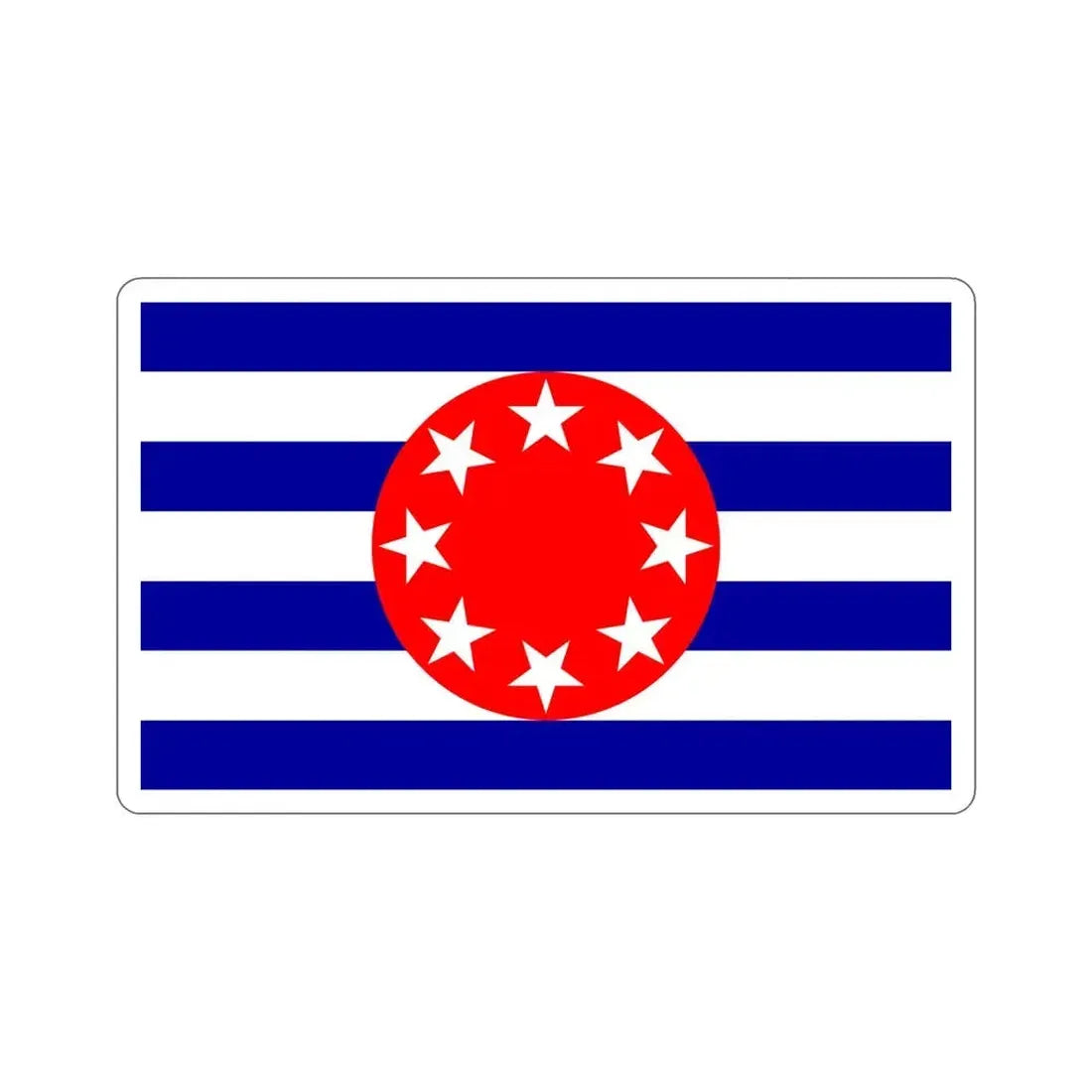 Flag of Ngarchelong Palau STICKER Vinyl Die-Cut Decal - The Sticker Space