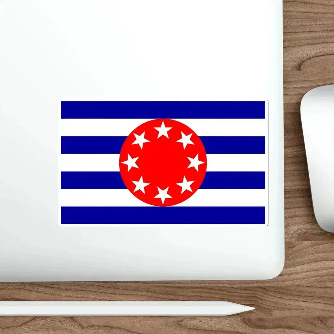 Flag of Ngarchelong Palau STICKER Vinyl Die-Cut Decal - The Sticker Space