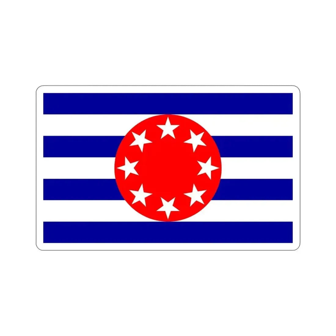 Flag of Ngarchelong Palau STICKER Vinyl Die-Cut Decal - The Sticker Space