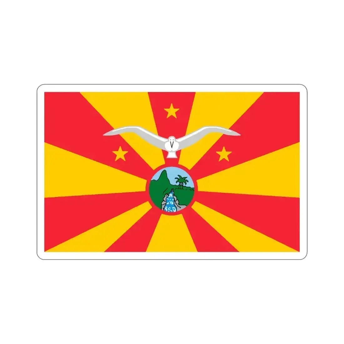 Flag of Ngardmau Palau STICKER Vinyl Die-Cut Decal 3 Inch - The Sticker Space