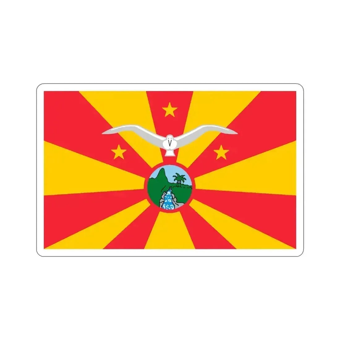 Flag of Ngardmau Palau STICKER Vinyl Die-Cut Decal 5 Inch - The Sticker Space