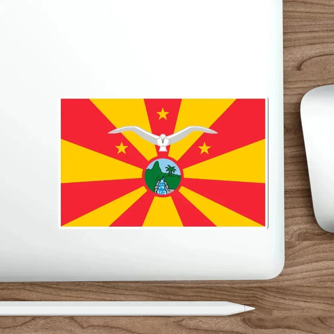 Flag of Ngardmau Palau STICKER Vinyl Die-Cut Decal - The Sticker Space