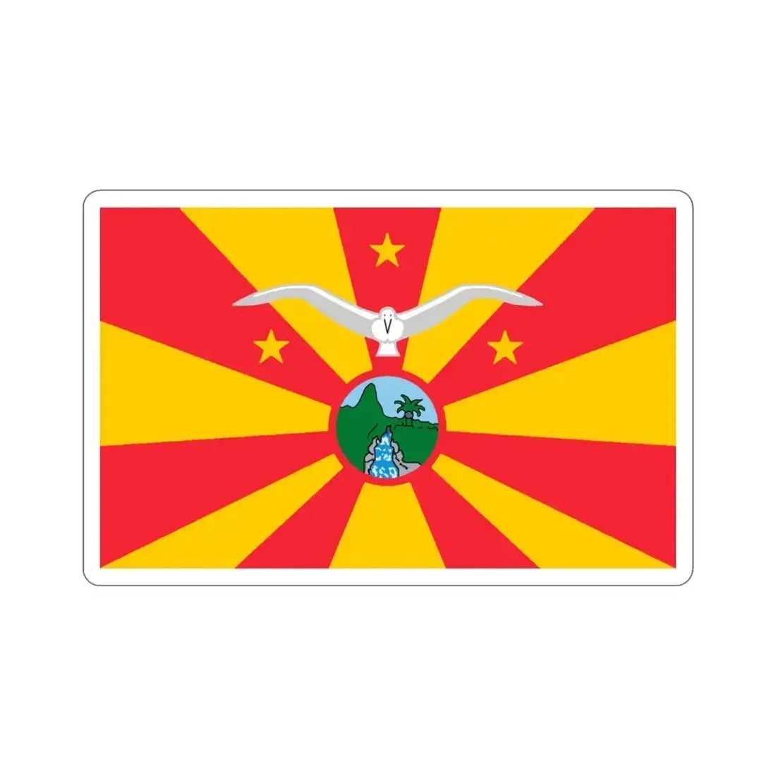 Flag of Ngardmau Palau STICKER Vinyl Die-Cut Decal - The Sticker Space