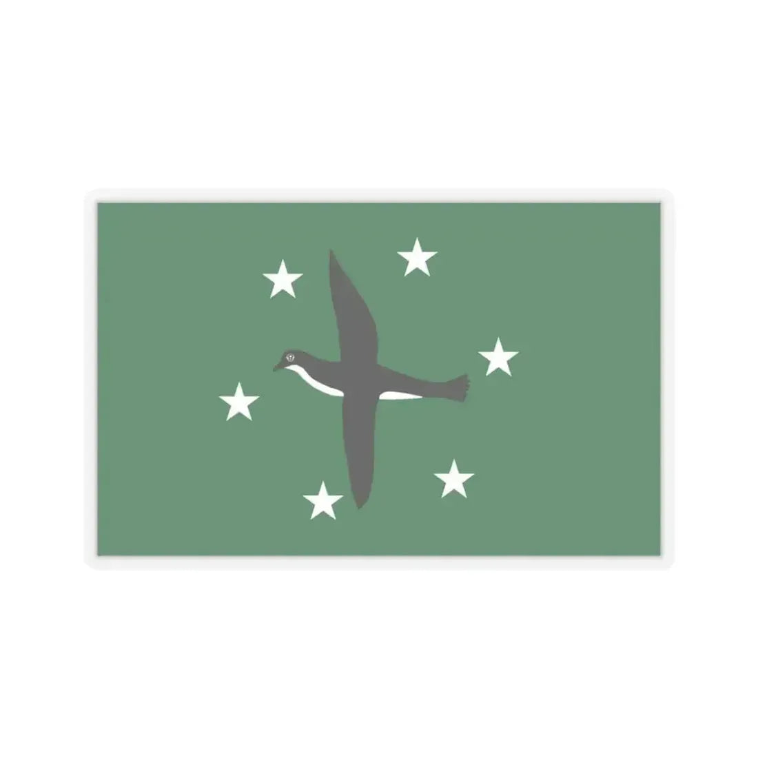 Flag of Ngchesar Palau - STICKER Vinyl Kiss-Cut Decal 3 Inch Transparent - The Sticker Space