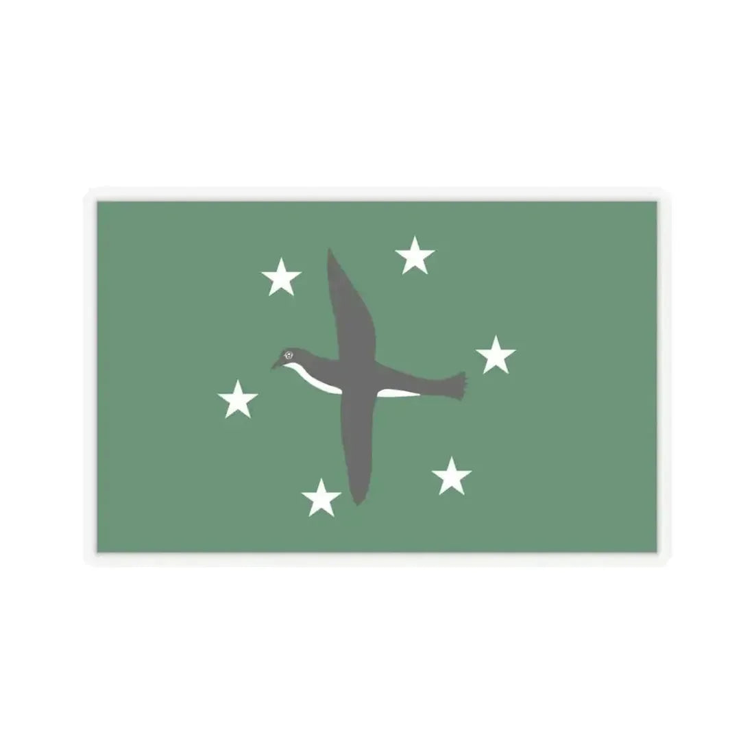 Flag of Ngchesar Palau - STICKER Vinyl Kiss-Cut Decal 4 Inch Transparent - The Sticker Space