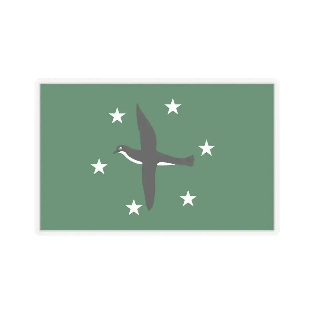 Flag of Ngchesar Palau - STICKER Vinyl Kiss-Cut Decal 6 Inch Transparent - The Sticker Space