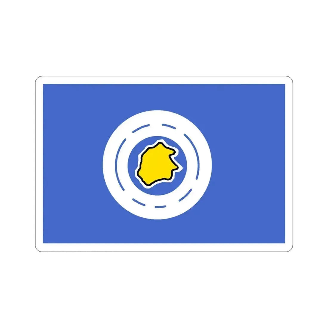 Flag of Ngeremlengui Palau STICKER Vinyl Die-Cut Decal 3 Inch - The Sticker Space