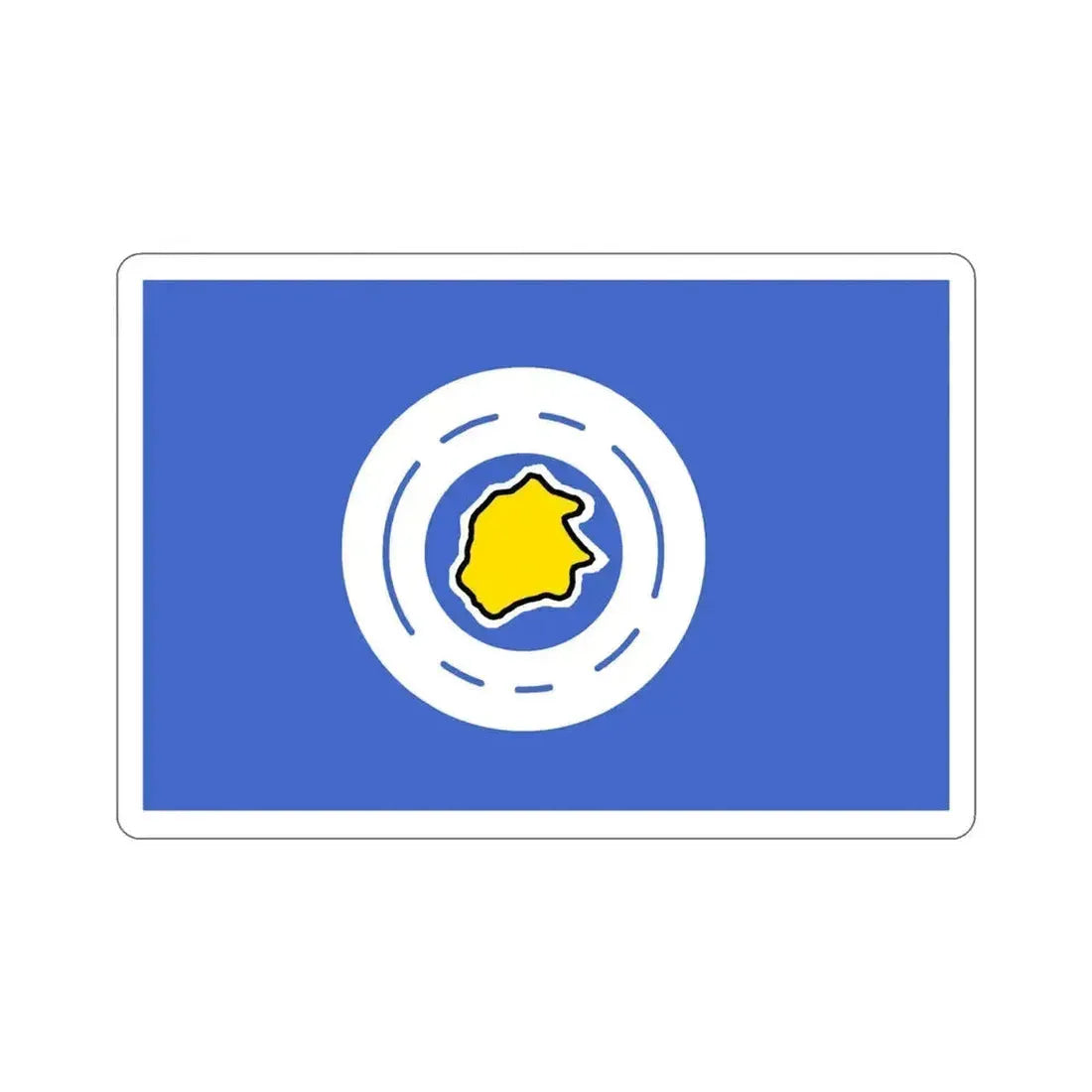 Flag of Ngeremlengui Palau STICKER Vinyl Die-Cut Decal 4 Inch - The Sticker Space