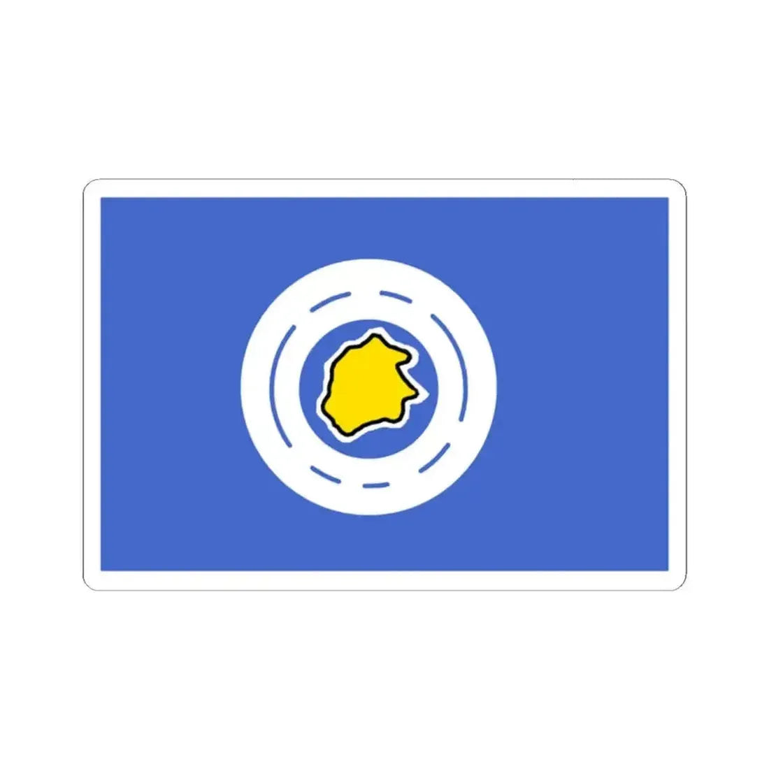 Flag of Ngeremlengui Palau - STICKER Vinyl Kiss-Cut Decal 2 Inch White - The Sticker Space