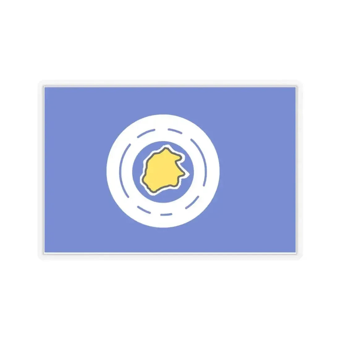 Flag of Ngeremlengui Palau - STICKER Vinyl Kiss-Cut Decal 3 Inch Transparent - The Sticker Space