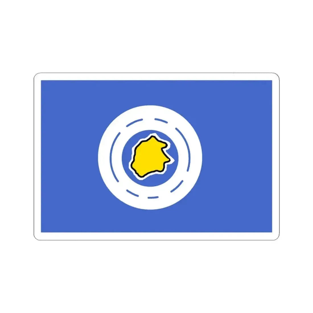 Flag of Ngeremlengui Palau - STICKER Vinyl Kiss-Cut Decal 3 Inch White - The Sticker Space