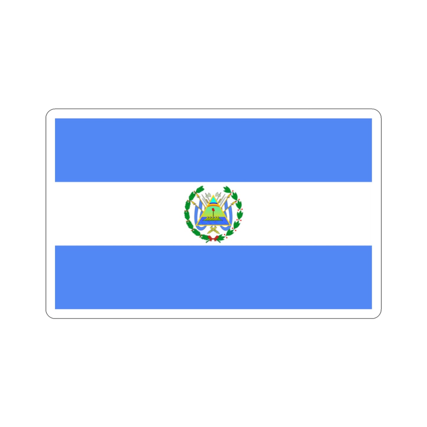 Flag of Nicaragua (1896–1908) STICKER Vinyl Die-Cut Decal-2 Inch-The Sticker Space