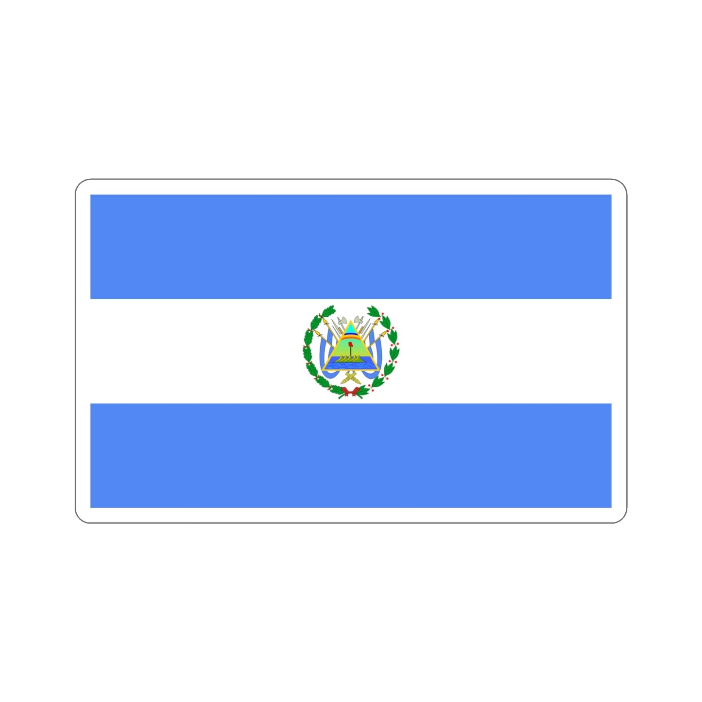 Flag of Nicaragua (1896–1908) STICKER Vinyl Die-Cut Decal-4 Inch-The Sticker Space