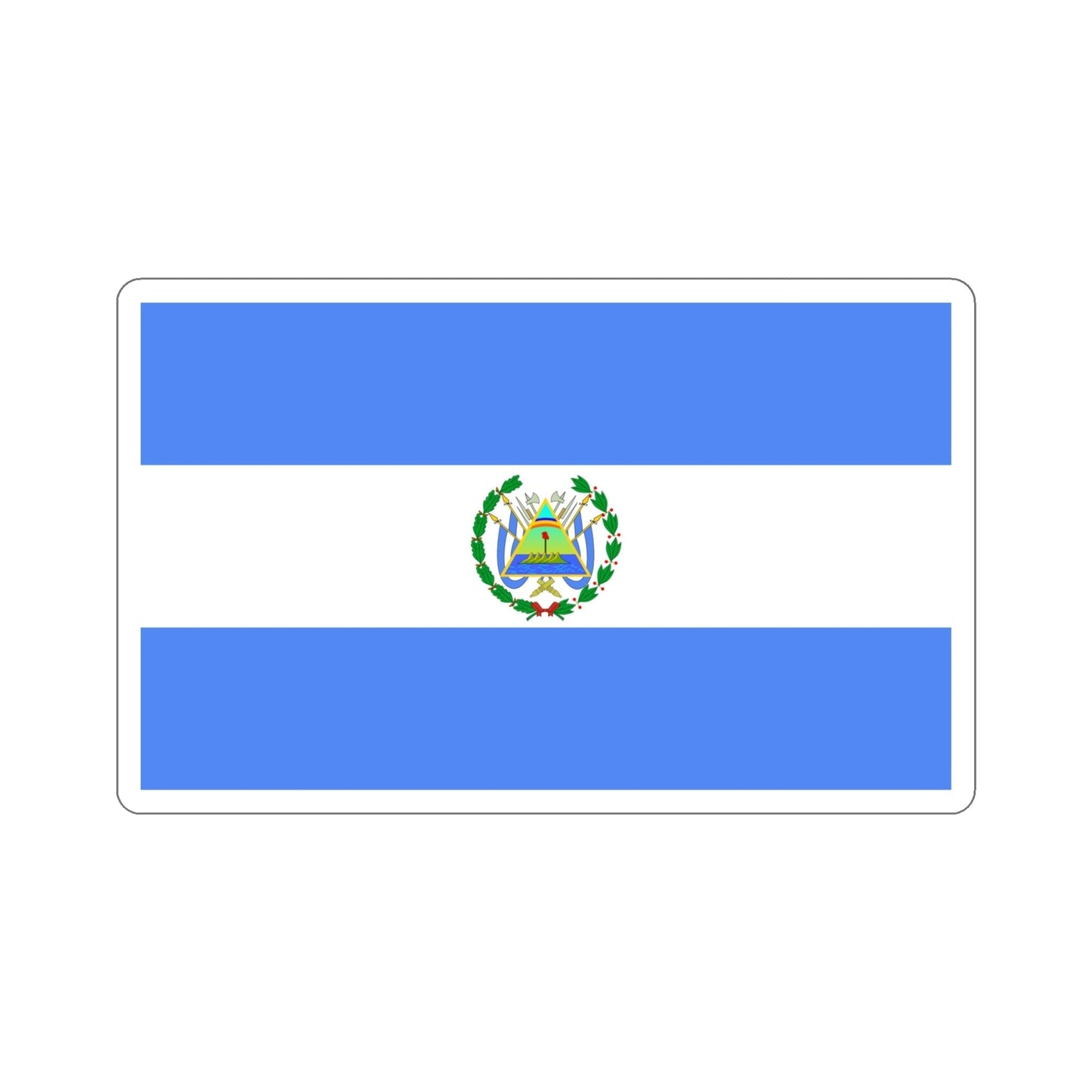 Flag of Nicaragua (1896–1908) STICKER Vinyl Die-Cut Decal-5 Inch-The Sticker Space