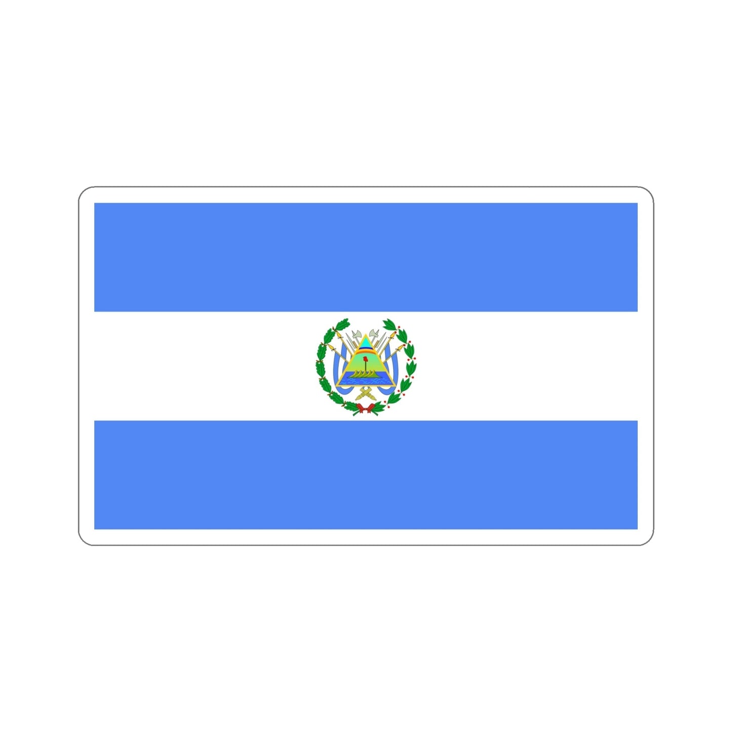 Flag of Nicaragua (1896–1908) STICKER Vinyl Die-Cut Decal-6 Inch-The Sticker Space