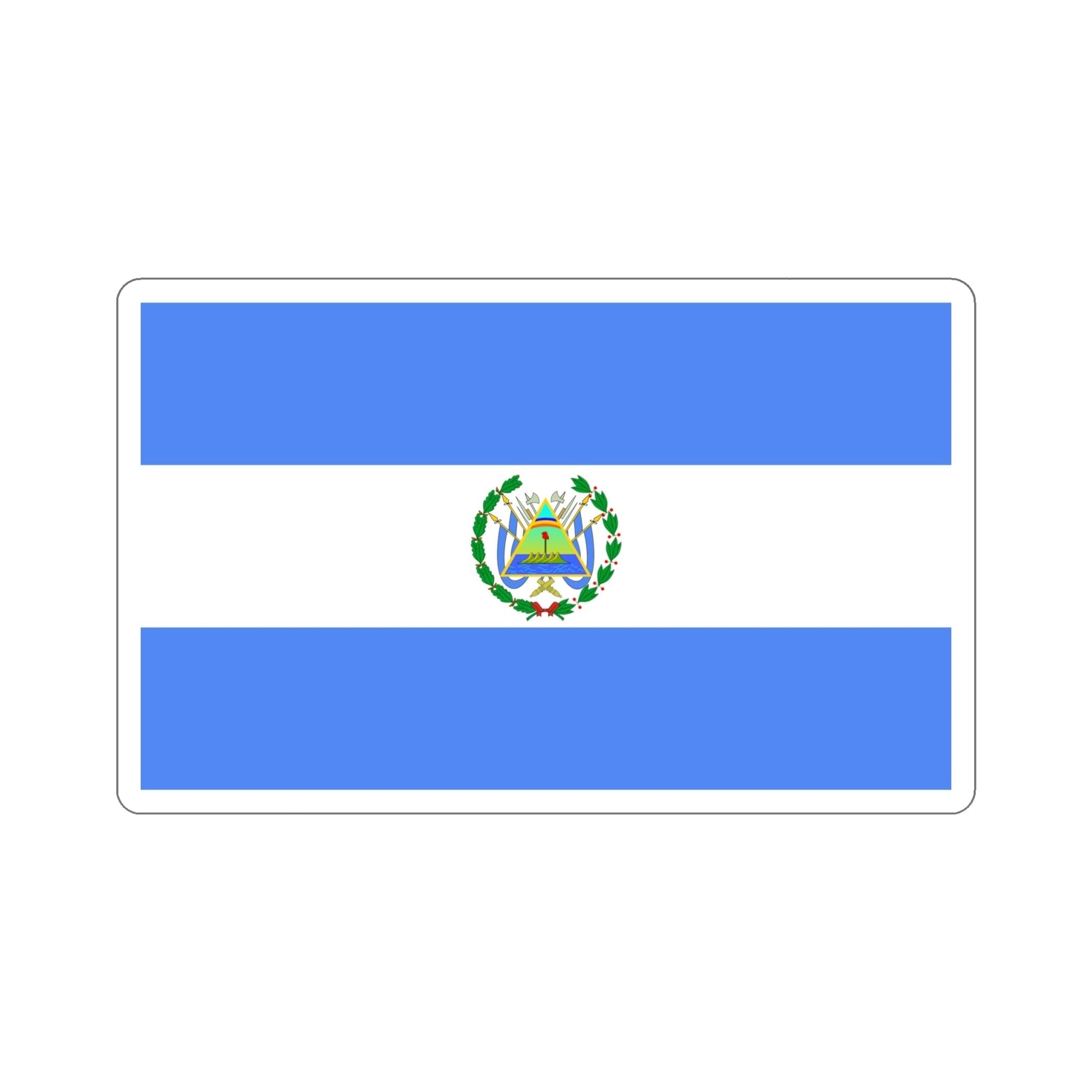 Flag of Nicaragua (1896–1908) STICKER Vinyl Die-Cut Decal-6 Inch-The Sticker Space