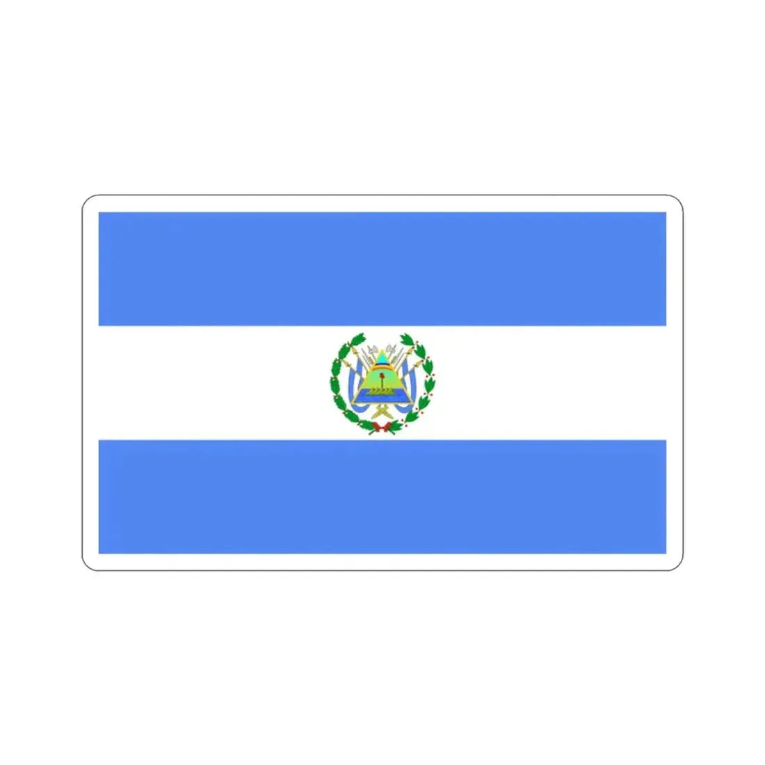 Flag of Nicaragua (1896–1908) STICKER Vinyl Die-Cut Decal 2 Inch - The Sticker Space