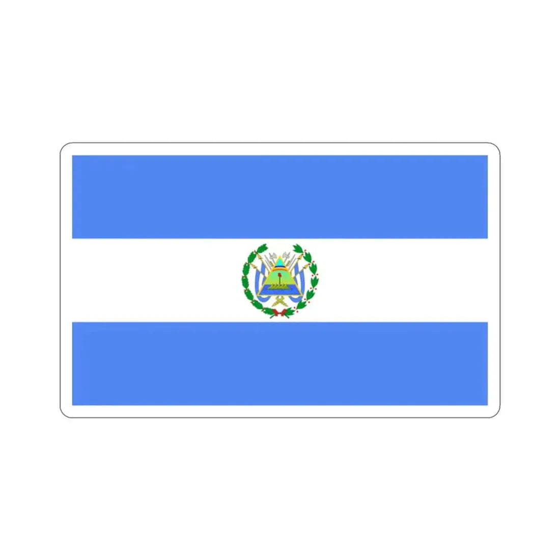 Flag of Nicaragua (1896–1908) STICKER Vinyl Die-Cut Decal 2 Inch - The Sticker Space