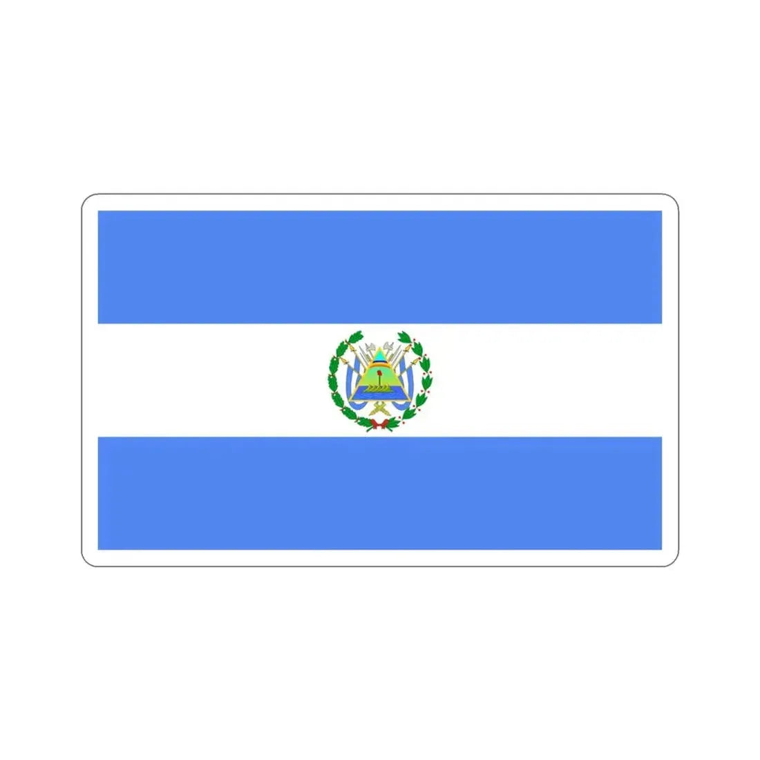 Flag of Nicaragua (1896–1908) STICKER Vinyl Die-Cut Decal 3 Inch - The Sticker Space