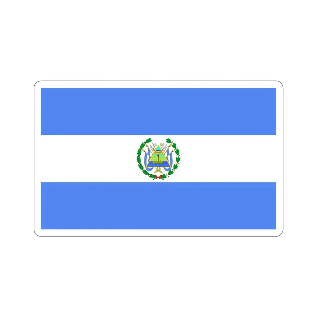 Flag of Nicaragua (1896–1908) STICKER Vinyl Die-Cut Decal 3 Inch - The Sticker Space