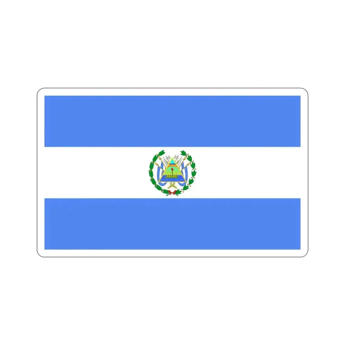 Flag of Nicaragua (1896–1908) STICKER Vinyl Die-Cut Decal 4 Inch - The Sticker Space