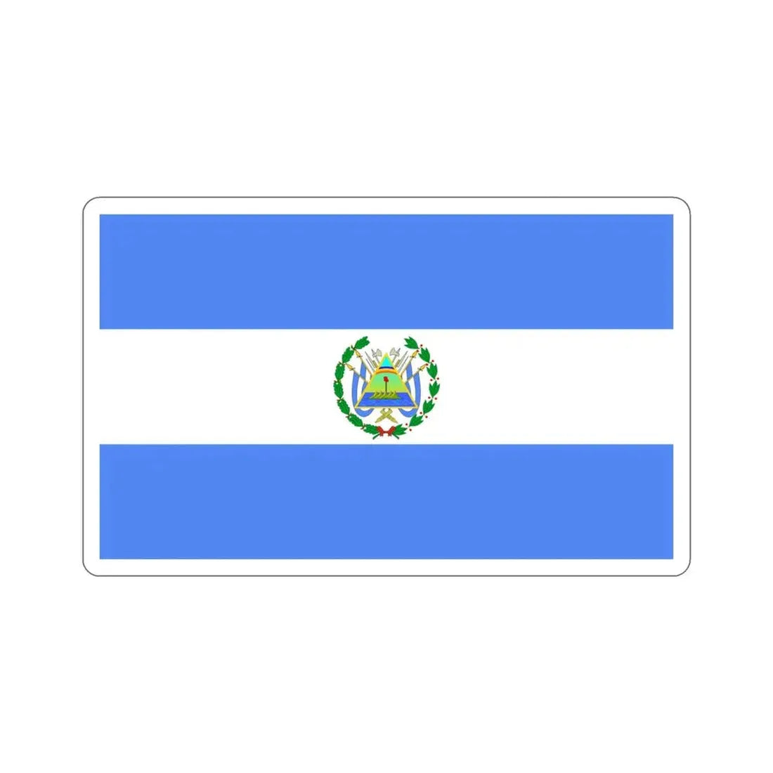 Flag of Nicaragua (1896–1908) STICKER Vinyl Die-Cut Decal 4 Inch - The Sticker Space