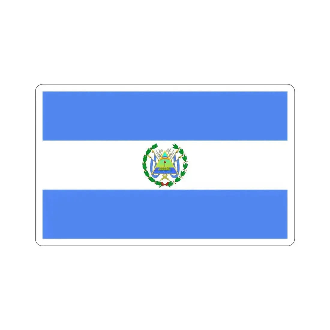 Flag of Nicaragua (1896–1908) STICKER Vinyl Die-Cut Decal 5 Inch - The Sticker Space