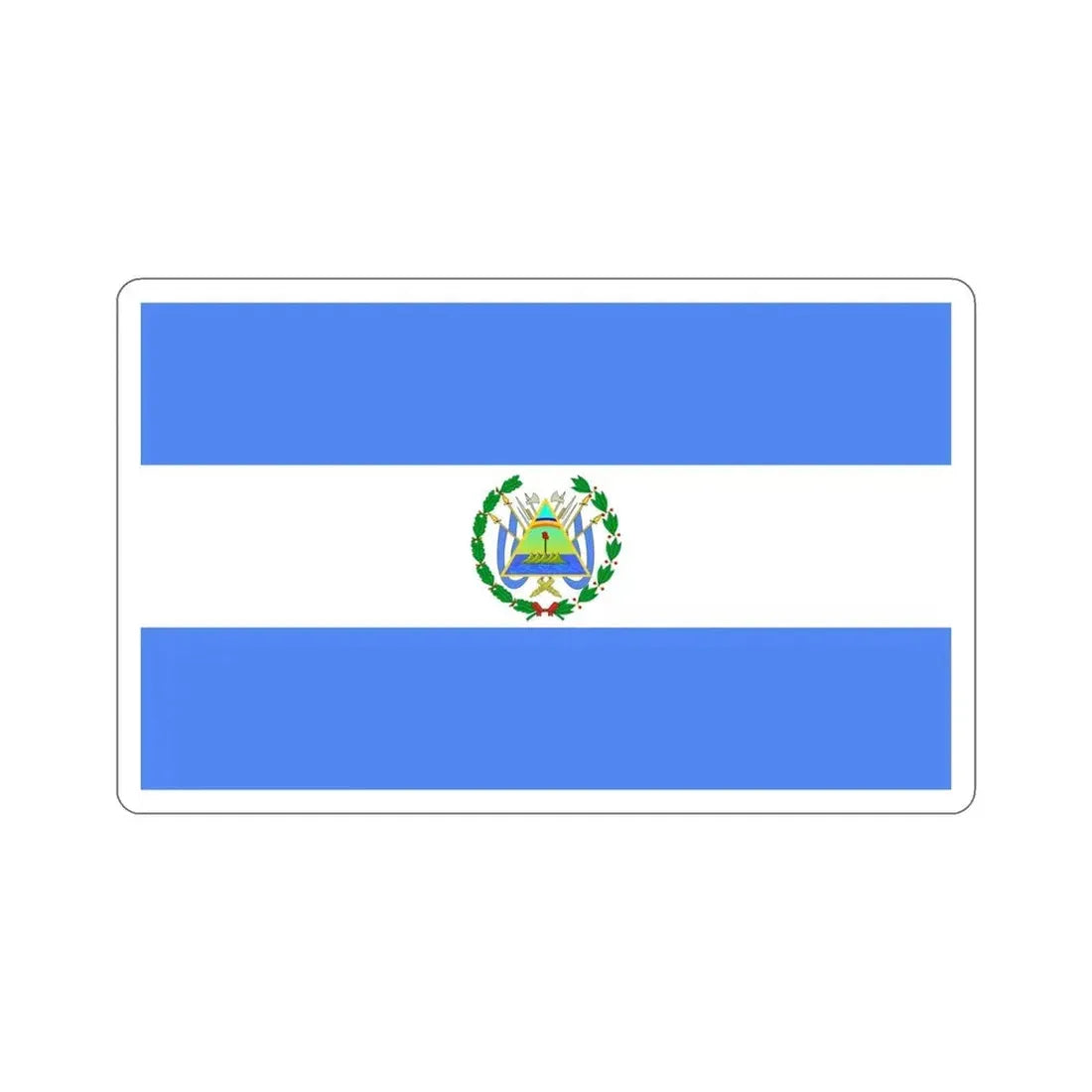 Flag of Nicaragua (1896–1908) STICKER Vinyl Die-Cut Decal 5 Inch - The Sticker Space