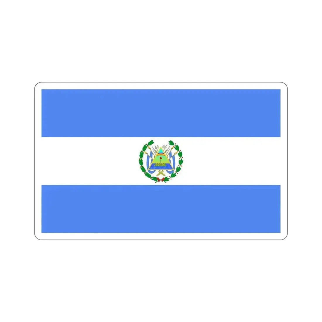 Flag of Nicaragua (1896–1908) STICKER Vinyl Die-Cut Decal 6 Inch - The Sticker Space