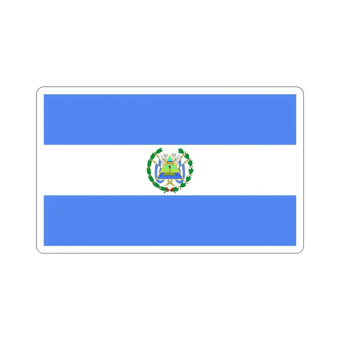 Flag of Nicaragua (1896–1908) STICKER Vinyl Die-Cut Decal 6 Inch - The Sticker Space