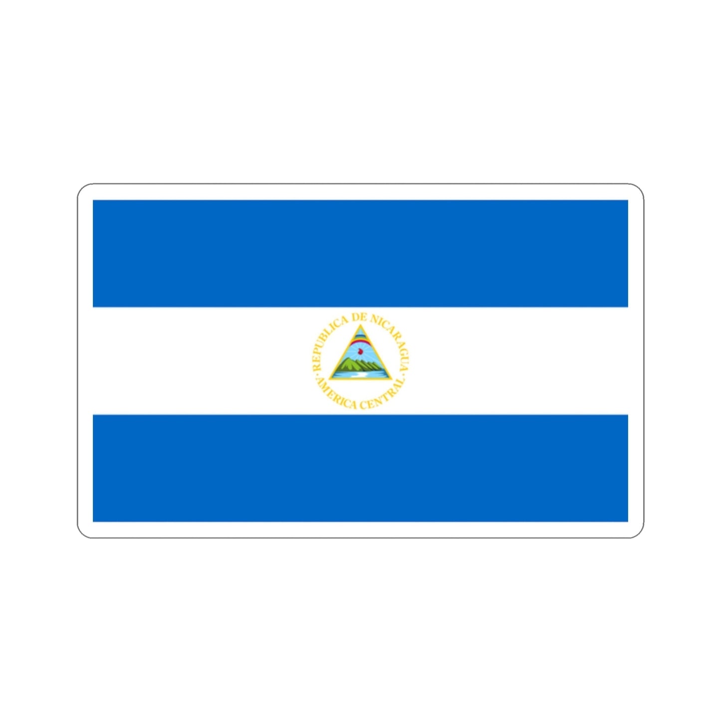 Flag of Nicaragua (1908–1971) STICKER Vinyl Die-Cut Decal-2 Inch-The Sticker Space