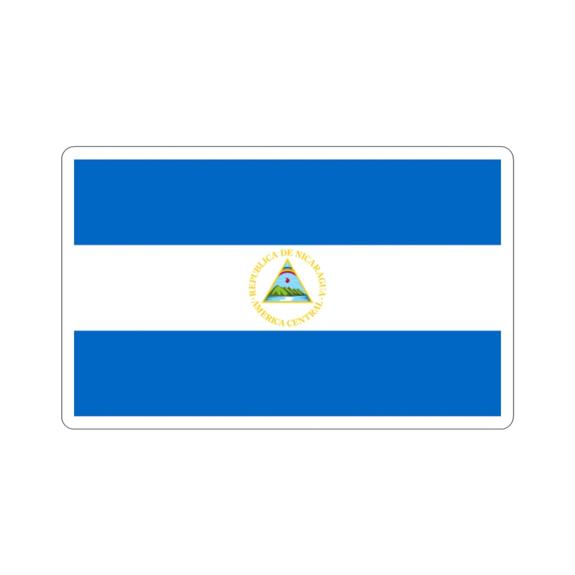 Flag of Nicaragua (1908–1971) STICKER Vinyl Die-Cut Decal-2 Inch-The Sticker Space